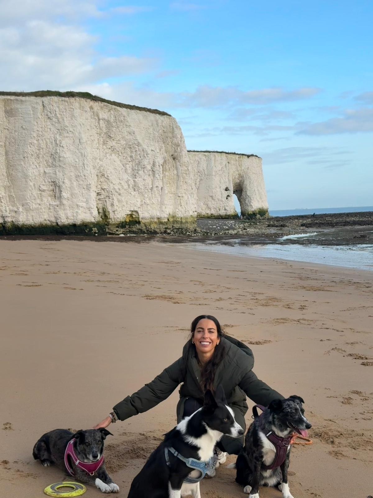 Ainhoa with her dogs
